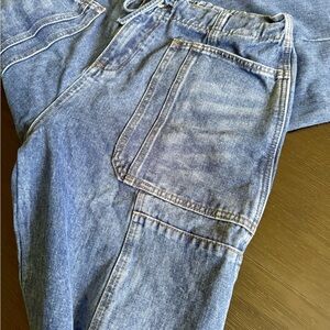 Women's Casual Blue Wide Leg Pants